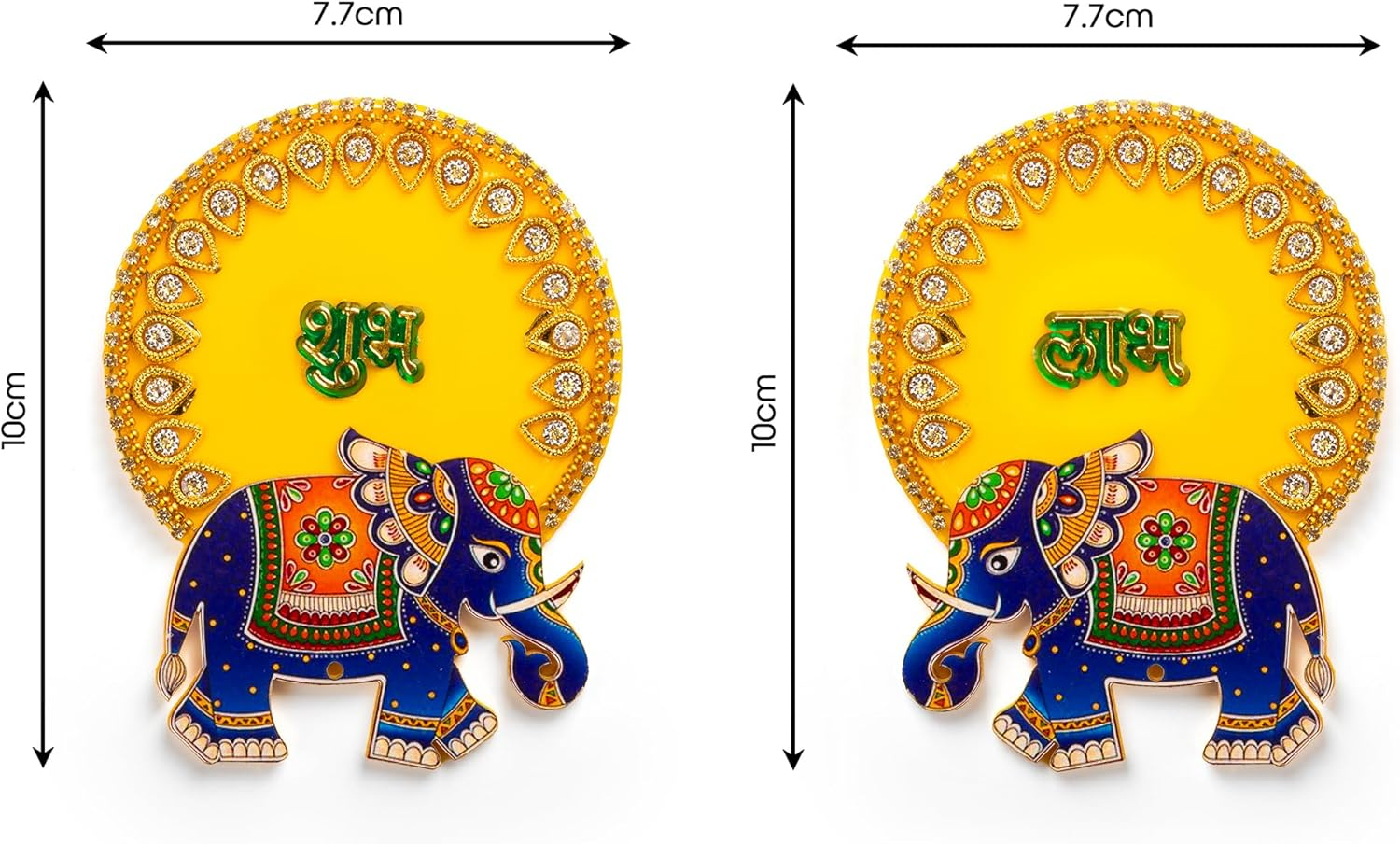 Shubh Labh Charan Diwali Lakshmi Charan Pagla Padhuka Footsteps Floor Wall Main Door Stickers for Festival Pooja Home Temple Office D&eacute;cor Decoration and Gifting (Design-1) image number 1