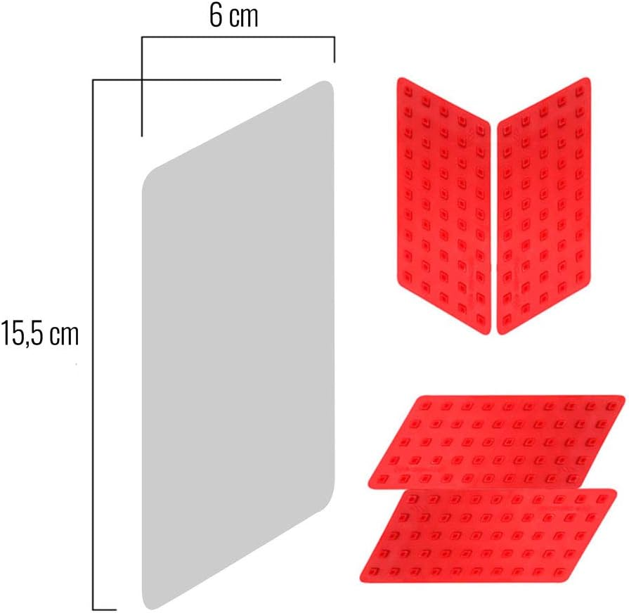 4R Quattroerre.It Race Grip Evo 18109 Side Non-Slip Tank Protector 16 X 5.5 Cm Black Pack of 2