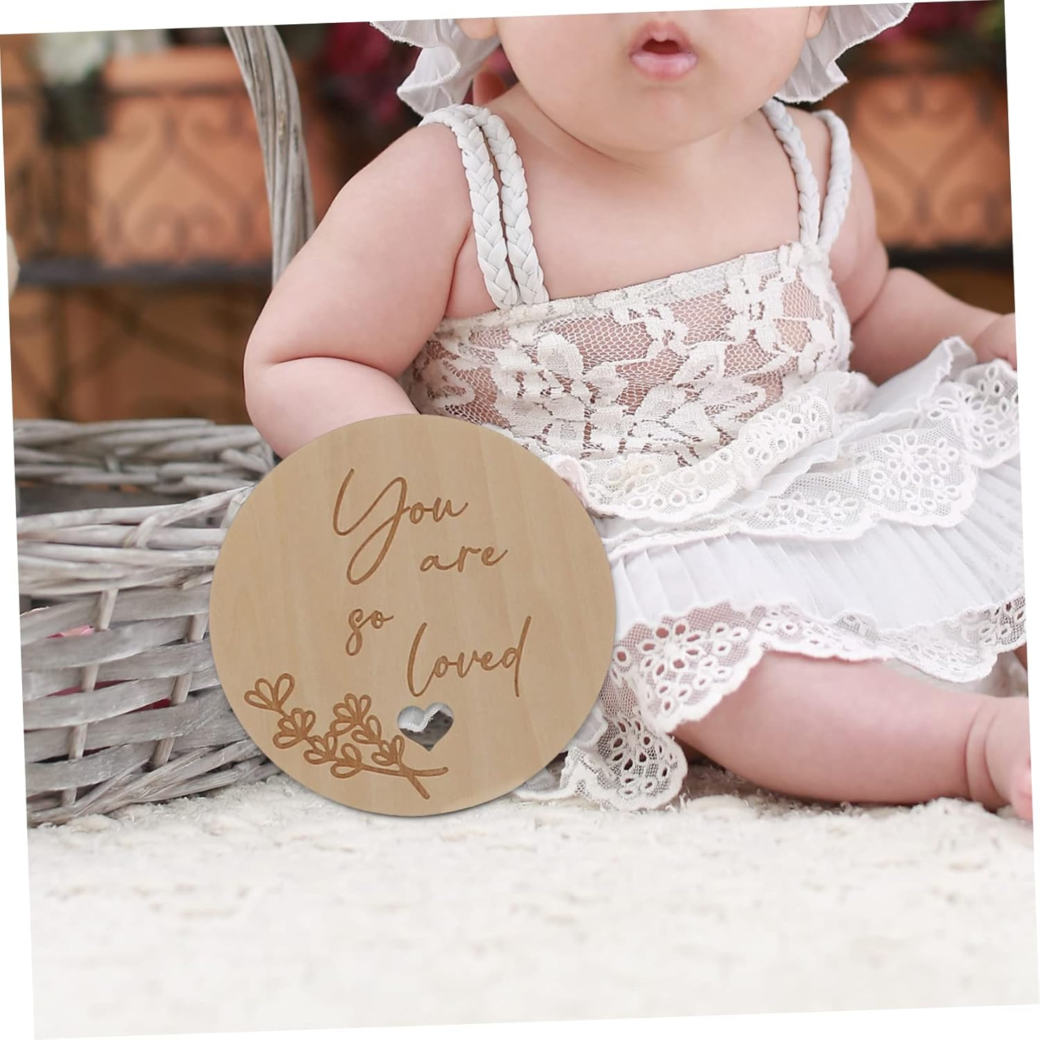 Wooden Monthly Milestone Cards Shower Gifts Newborn Announcement Photo Props for Pregnancy and Growth Tracking image number 3
