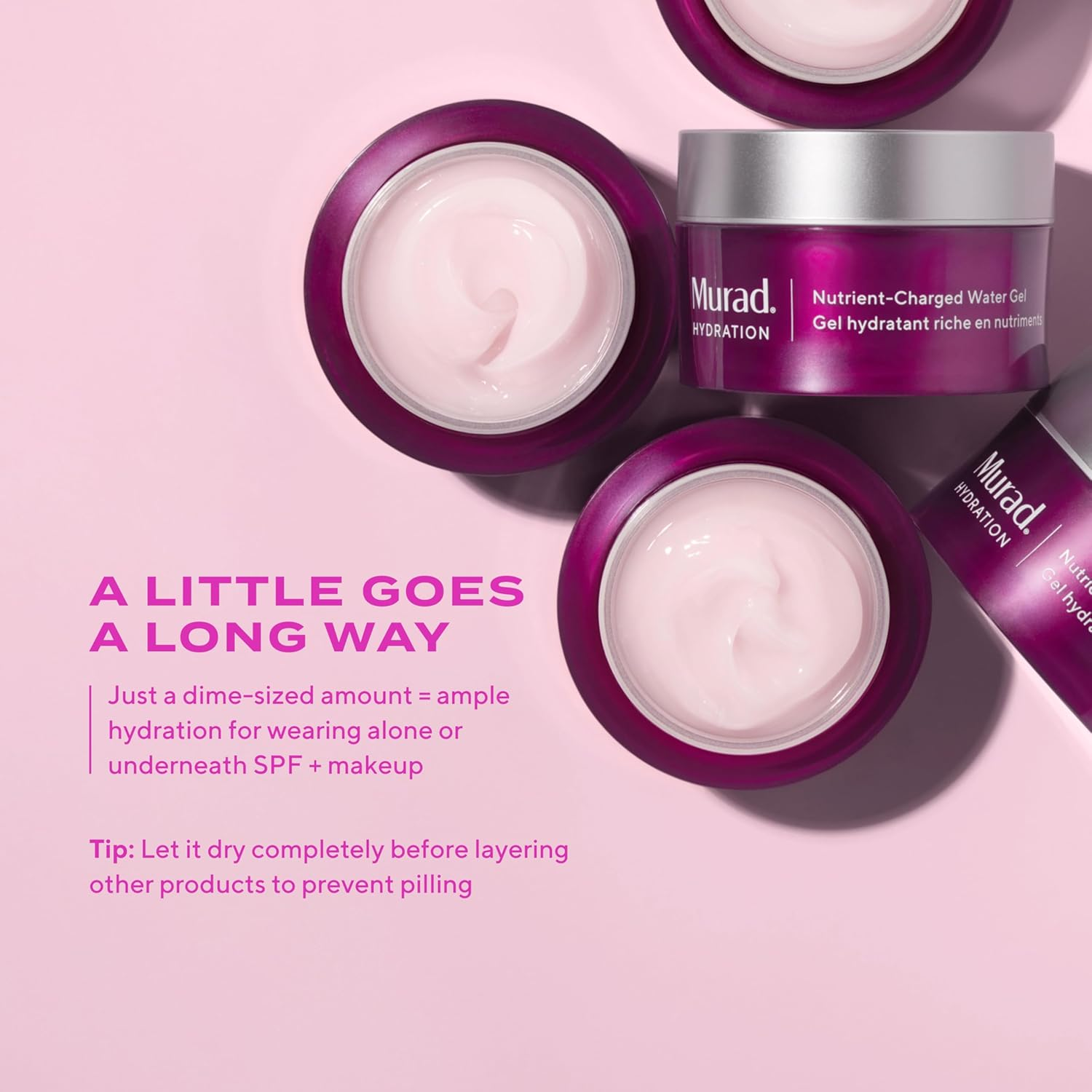 Murad Nutrient-Charged Water Gel Moisturiser 50 Ml - Lightweight Oil-Free Hydrating Face Gel Moisturiser with Peptides, Vitamins & Minerals for Oily, Combination & Dry Skin image number 1