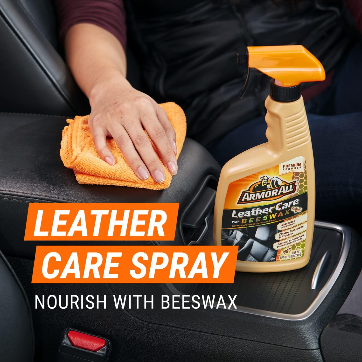 Armor All Car Leather Cleaner Spray, Beeswax Leather Care Spray for Cars, Trucks, Motorcycles, 16 Oz Each image number 6