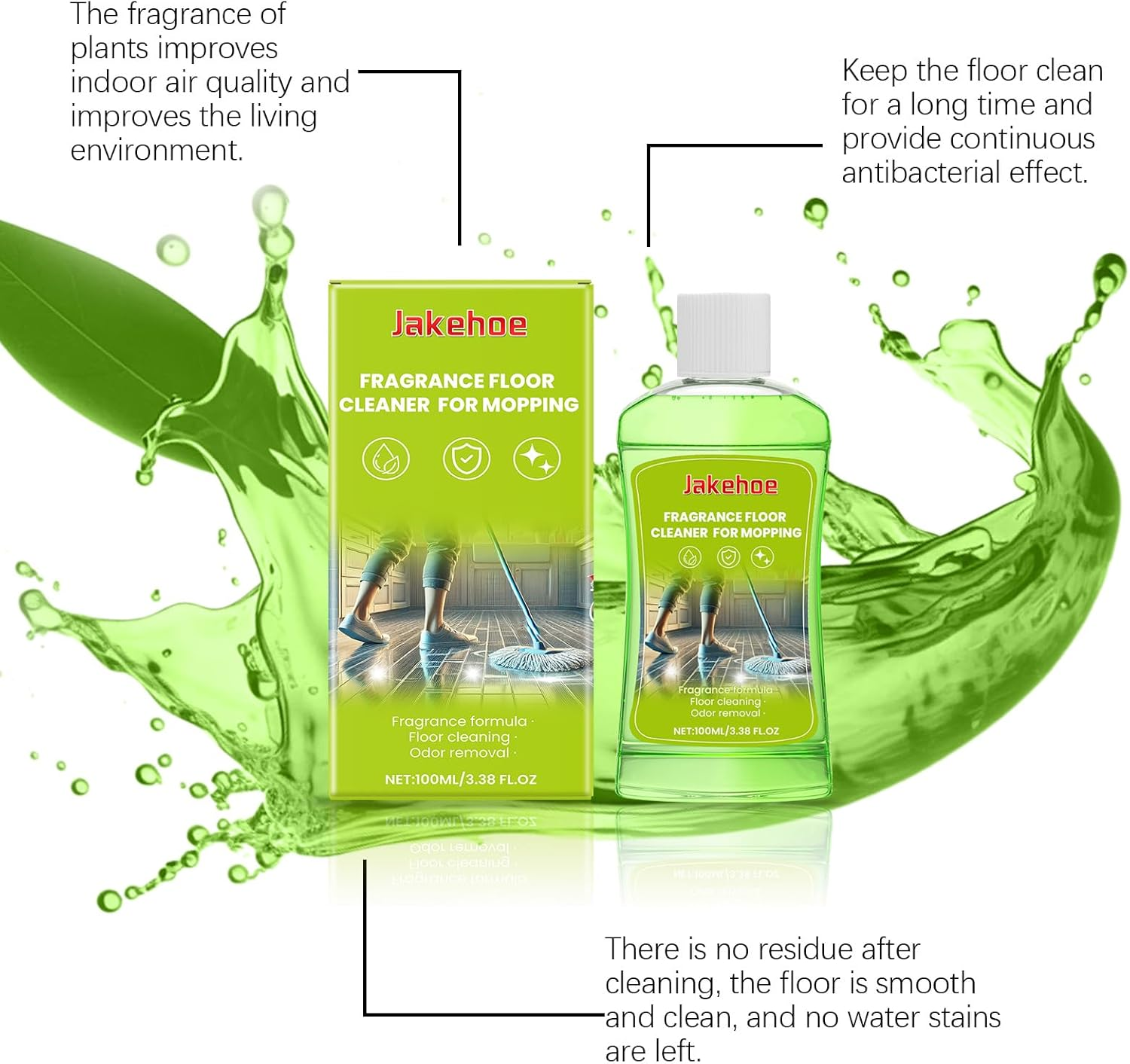 Concentrated Floor Cleaner with Lemongrass, 100Ml, Deep Cleaning Formula