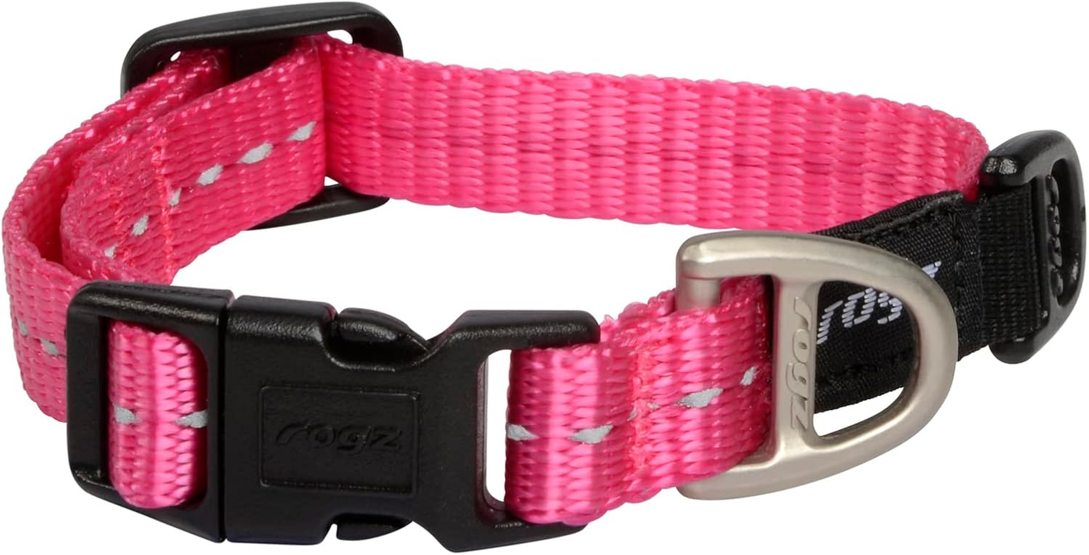 Rogz Classic Reflective Dog Collar Pink Extra Small image number 3