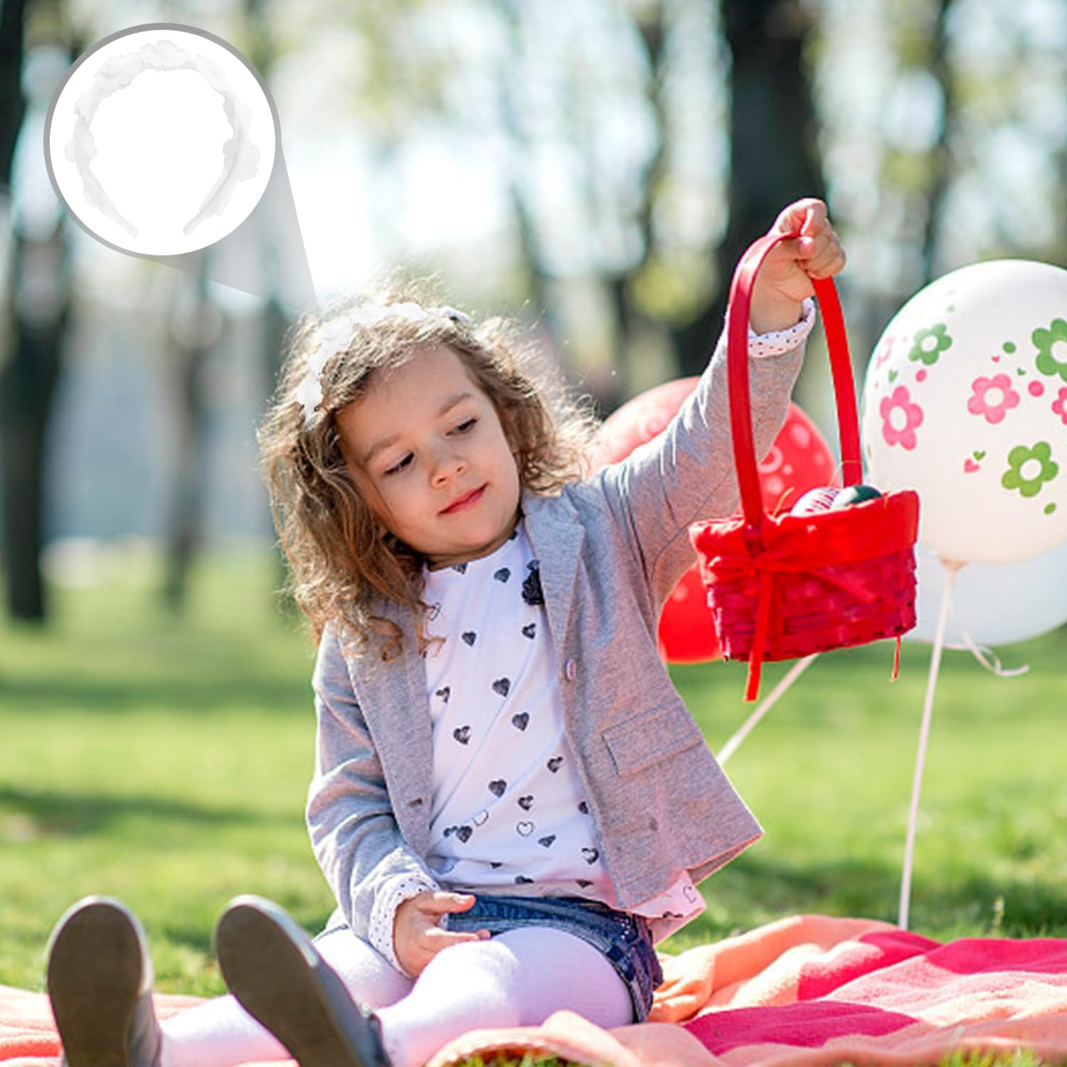 2 Pieces Flower Headbands, Lace Headbands, Elee Headbands, Wedding Headbands, Decoration for Hairstyles, Clothing Accessories. image number 3