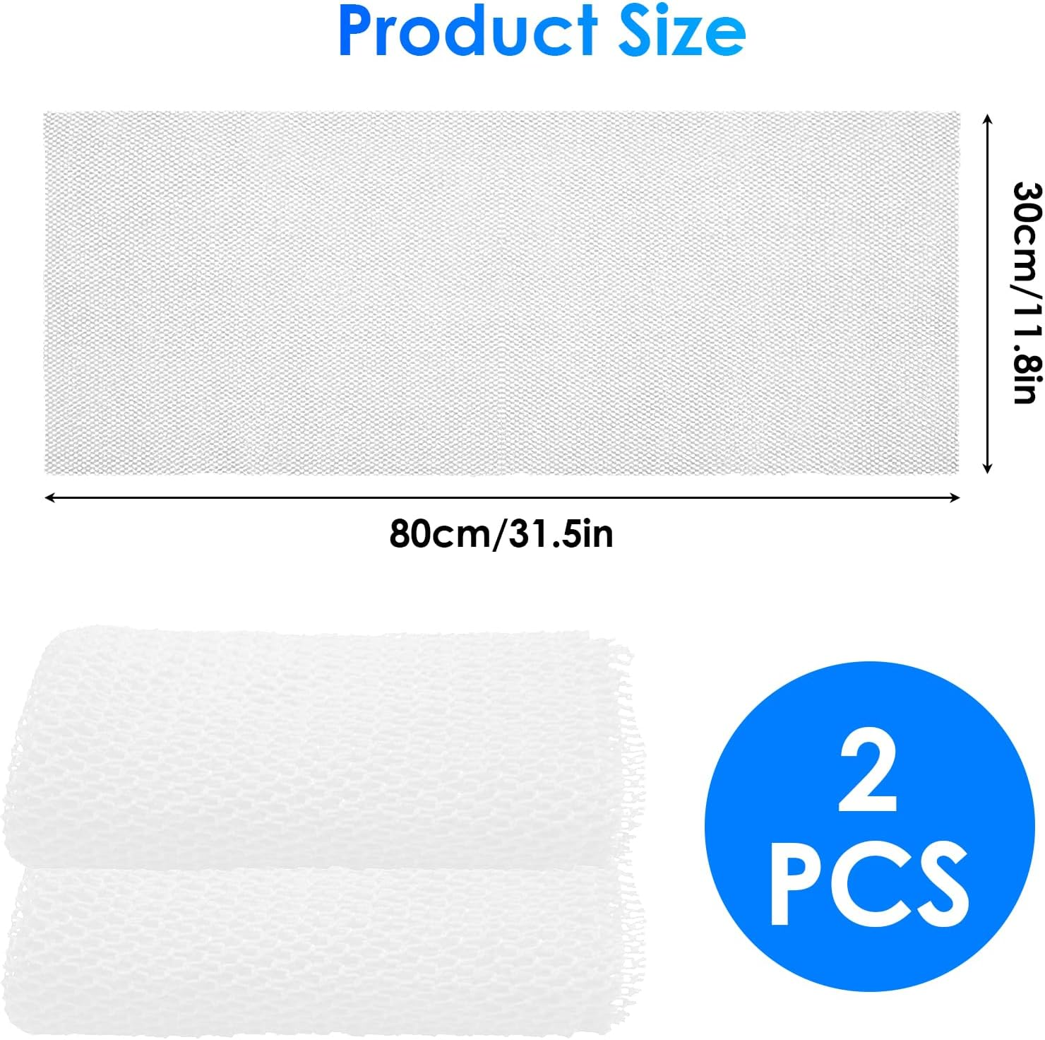 2 Pcs White African Net Sponge (80X30Cm) - Authentic Extra-Large Exfoliating Bath Cloth, Deep Cleansing Body Exfoliator for Back, Legs and Scalp Premium African Bath Sponge for Smooth Skin image number 1