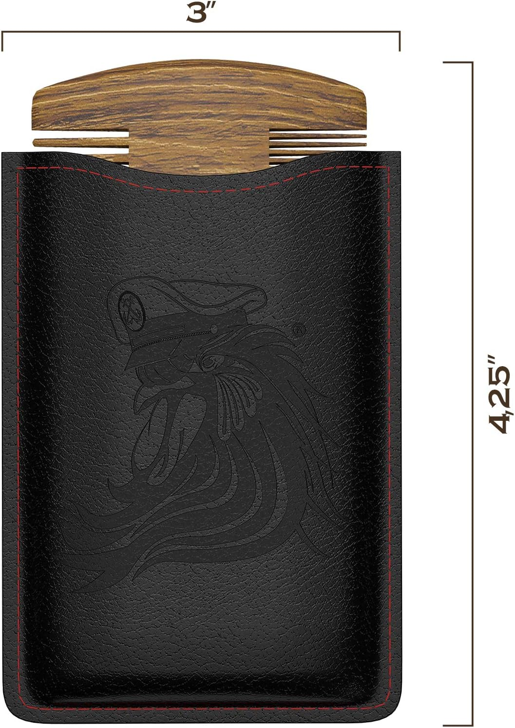 Bossman Pocket Sandalwood Beard Comb image number 3