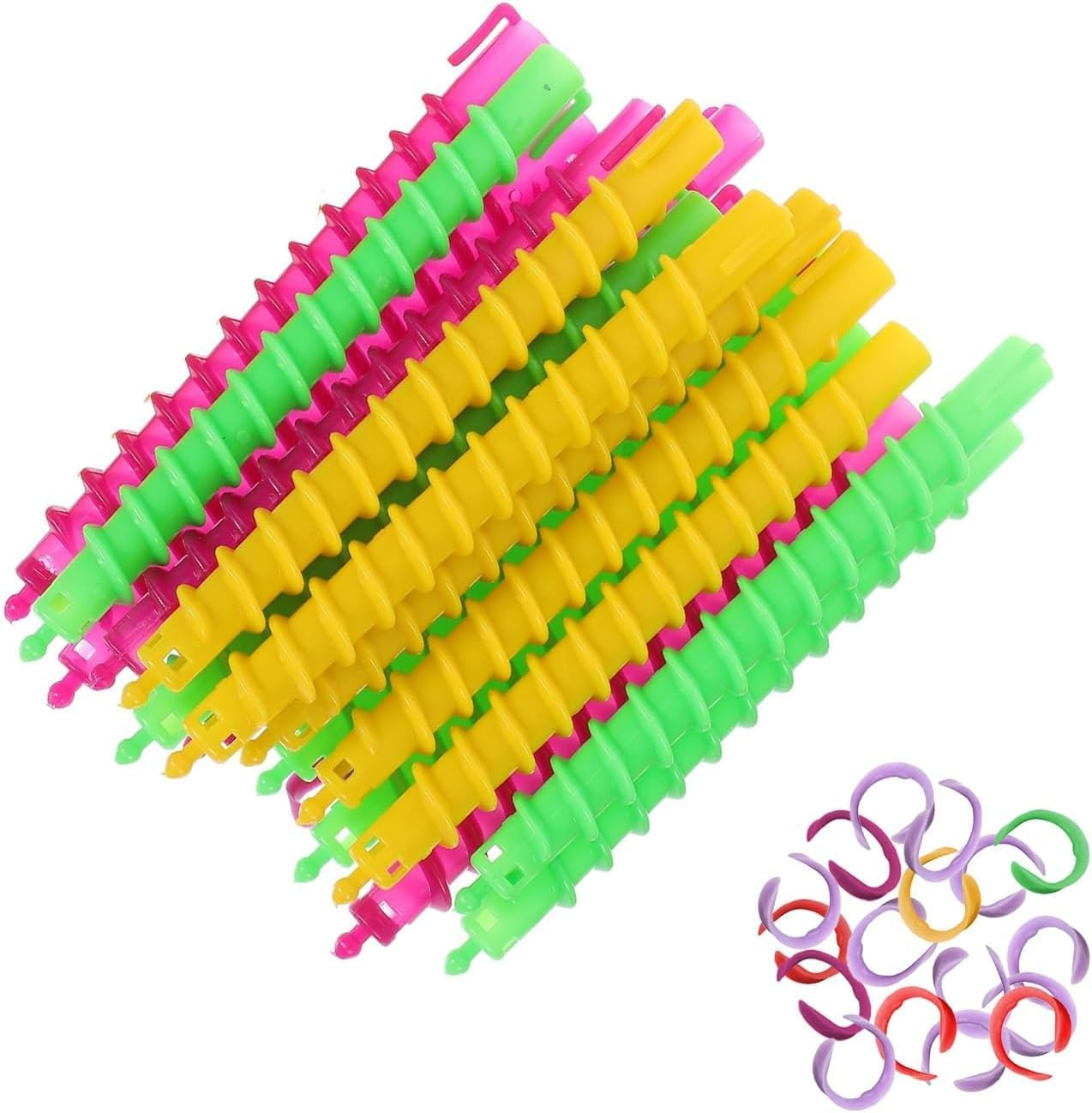 20 Pcs Hair Curling Rods, Plastic Spiral Heatless Salon Hair Rollers for Women image number 1