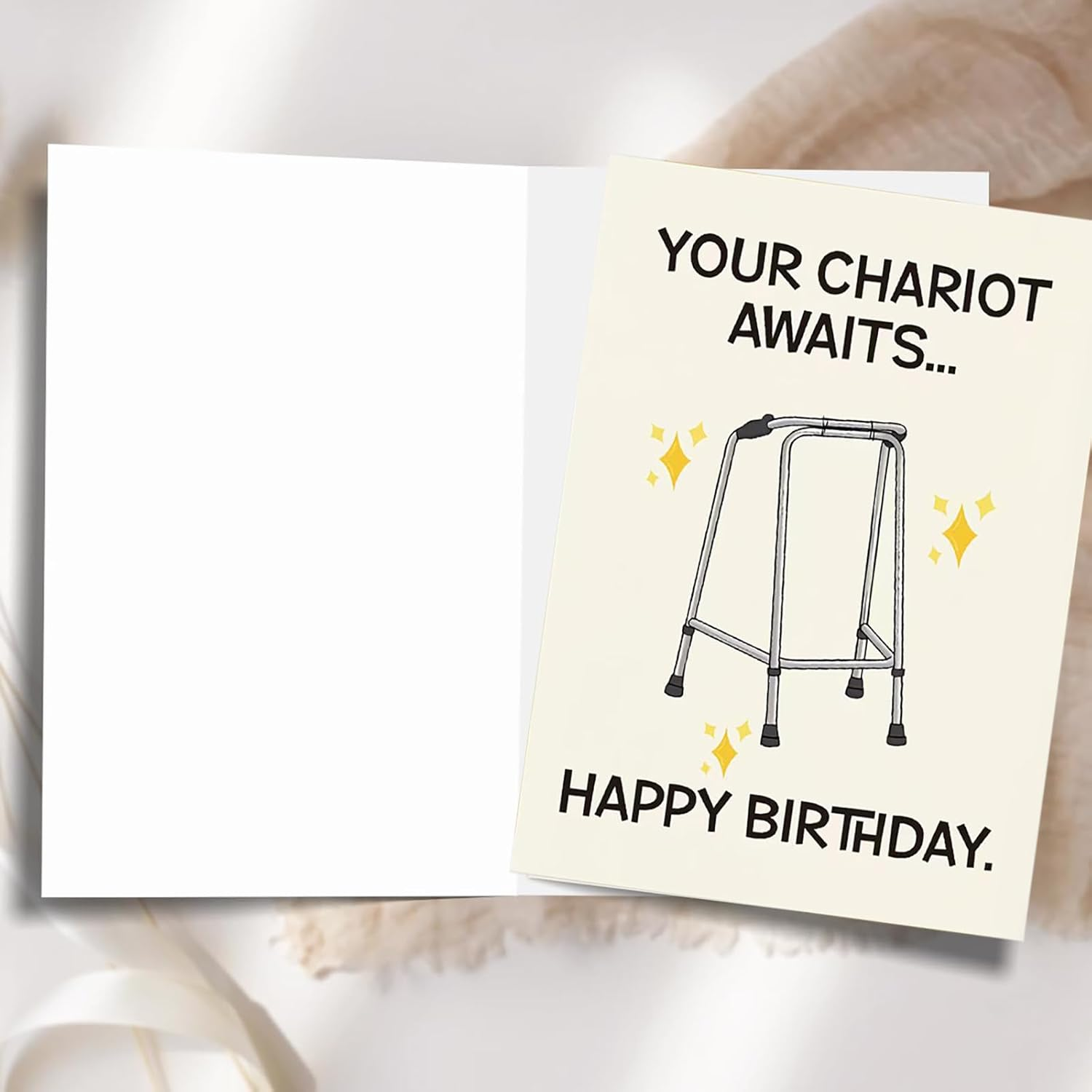 Funny Birthday Card for Men & Women - Blank Inside, Recycled Paper Card with Envelope, Humorous Birthday Gifts for Husband Wife Dad Mom Friends image number 2