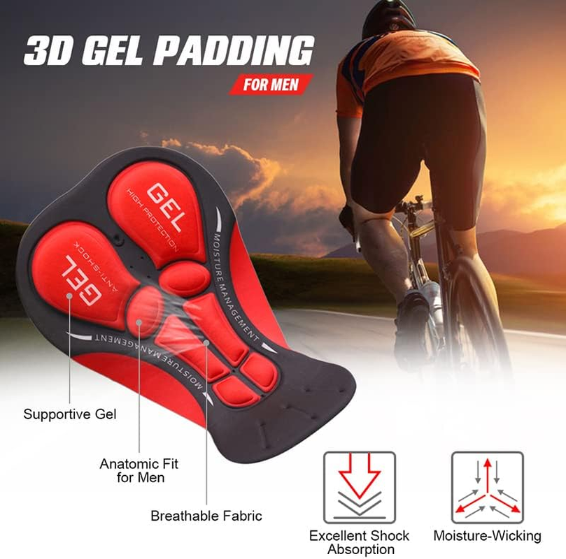 AIMALL Men'S Cycling Shorts with 3D Padded Liner - XL/XXL/XXXL Quick-Dry Bicycle Pants, Moisture-Wicking Riding Underwear for Long Distance image number 1