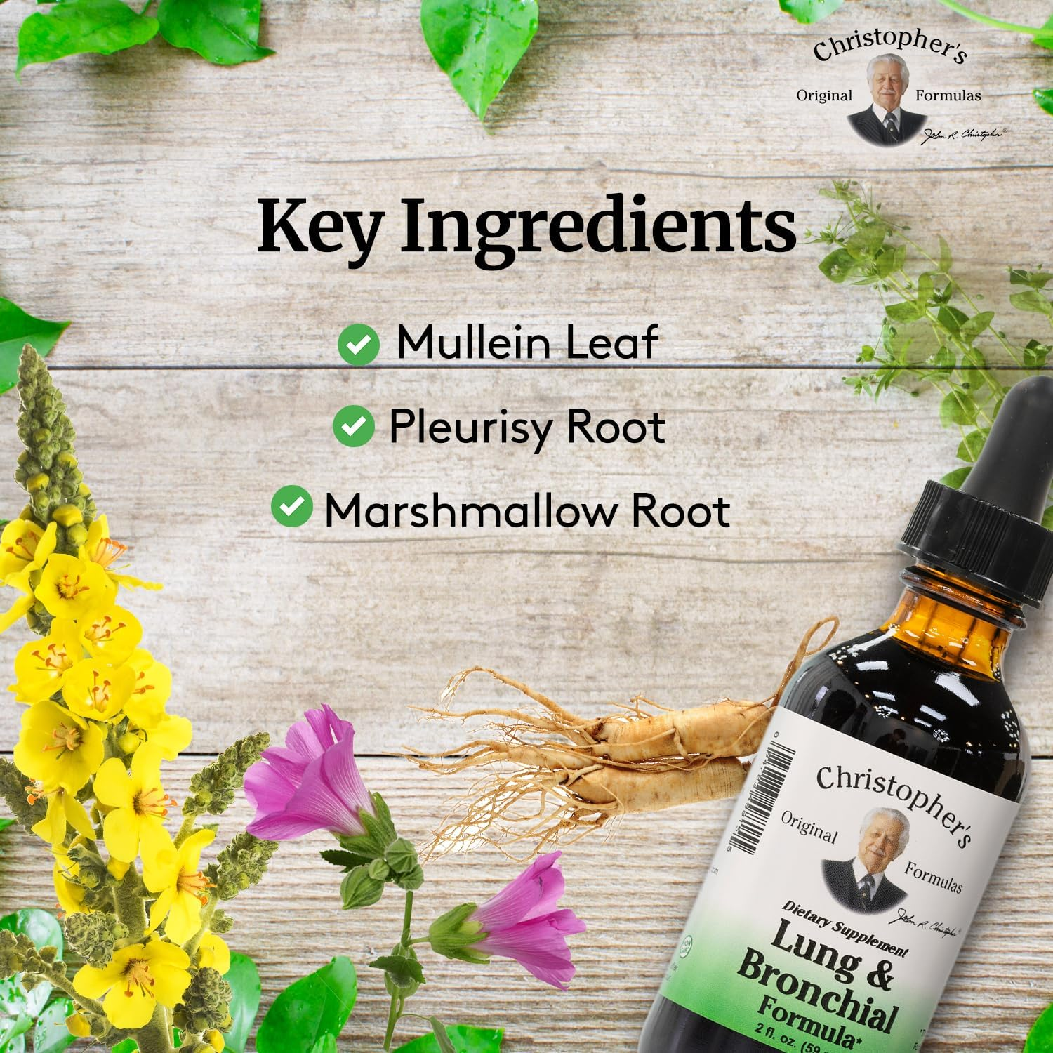 Christopher'S Original Formulas Lung plus Bronchial Supplement, 2 Fluid Ounce image number 2