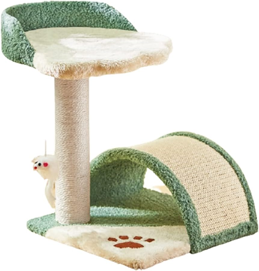 Creativity Cat Tree with Arch Bridge, Cat Furniture for Indoor Kittens, Cat Activity Tree with Sisal Scratching Posts