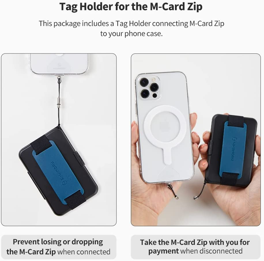 Sinjimoru for Magsafe Wallet, Secure Hard Lock Magnetic Card Holder as a Magsafe Stand and Magsafe Grip for Iphone 17 16 15 14 13. M-Card Zip Olive Grey