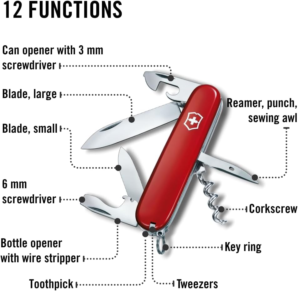 Victorinox Swiss Army Pocket Knife Spartan with 12 Functions, Red image number 3