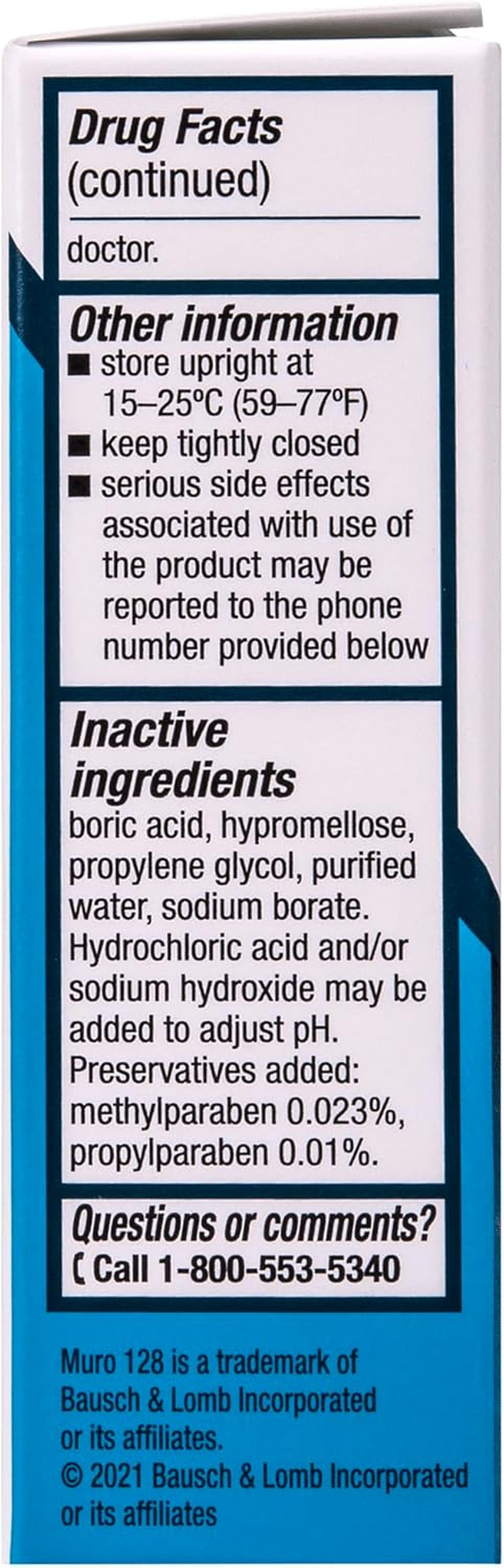 Bausch and Lomb Pharmaceuticals Muro 128 5 Percent Solution (15 Ml), 0.5 Ounce image number 2