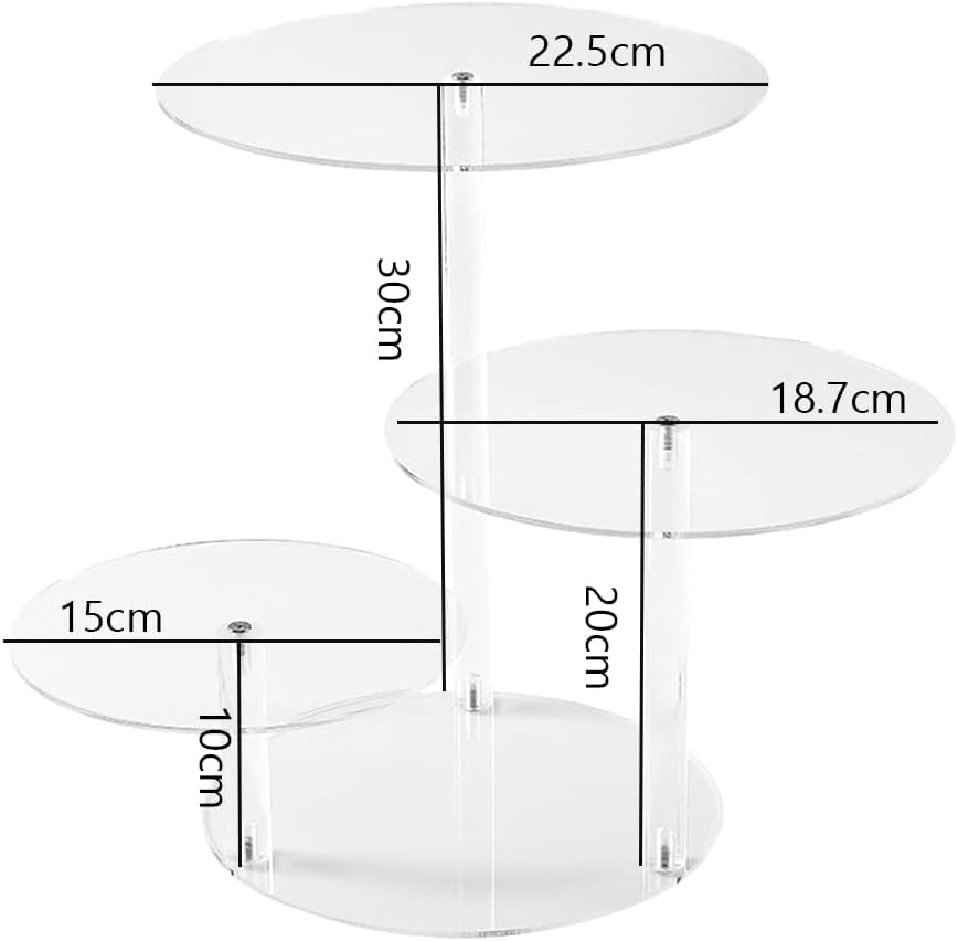 3 Tier Clear Cupcake Stand,Cupcake Holder,Dessert Tower,Pastry Stand,Dessert Display Holder,Acrylic Cake Stand,For Party,Wedding,Baby Shower image number 3