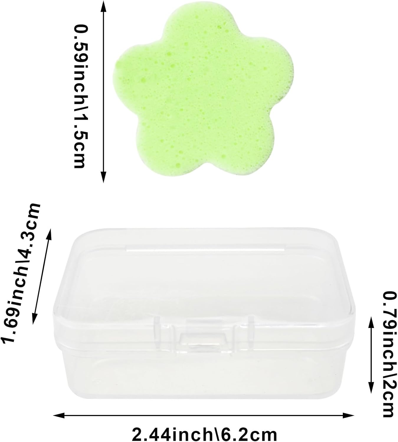 Capiant 2000 Sheets Jasmine Scented Paper Soap for Travel, Portable Hand Washing Sheets, Mini Fresh Petal Soap with 2 Storage Boxes (Green) image number 1