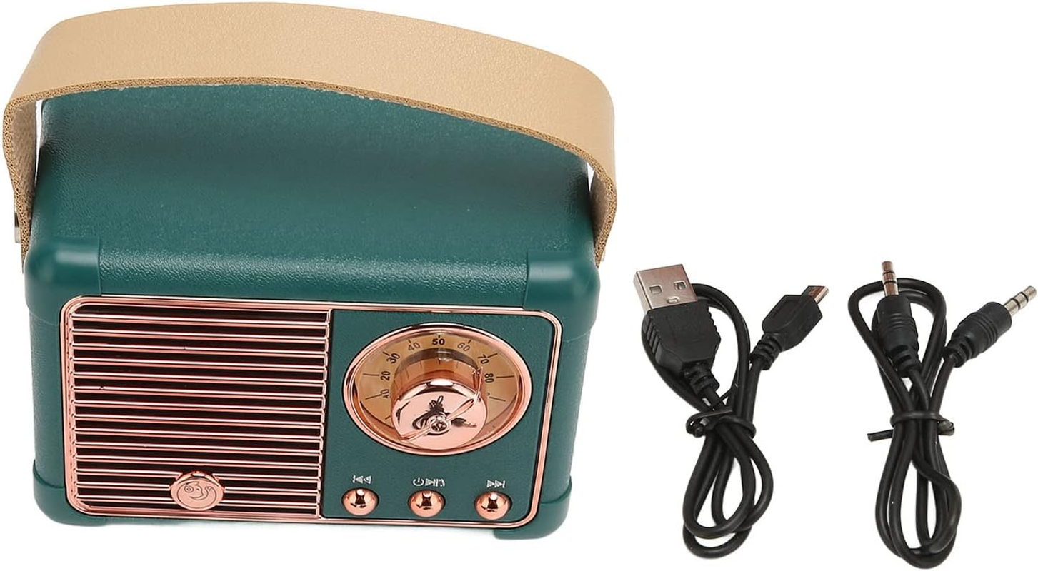 Retro Bluetooth Speaker, Portable Vintage Speaker, Mini Wireless Bluetooth Speaker Suitable for Home Outdoor Yellow