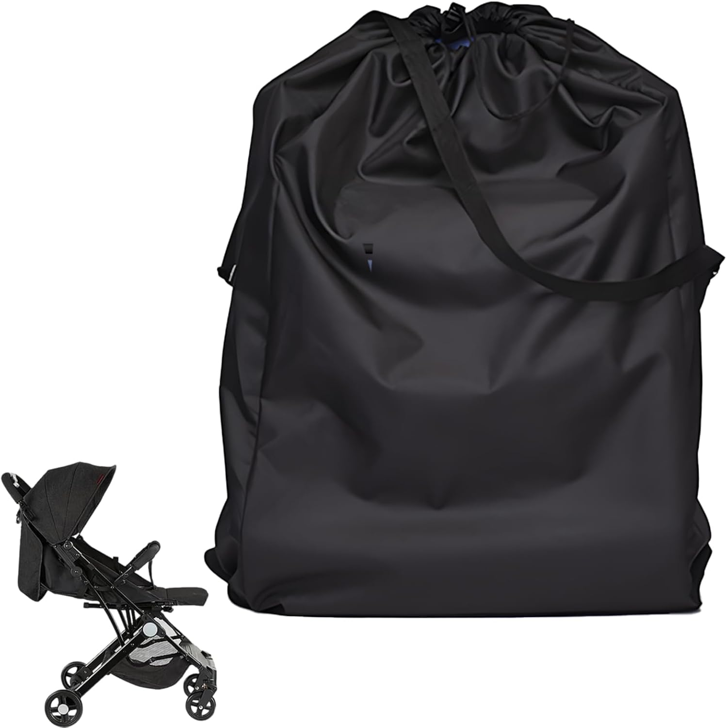 Stroller Bag for Airplane, Foldable Pram Bag for Airplane, 3Pcs Durable Stroller Travel Bag, 52 * 50Cm Portable Stroller Bag,Suitable for Use When Traveling or Going Out (Black) image number 2