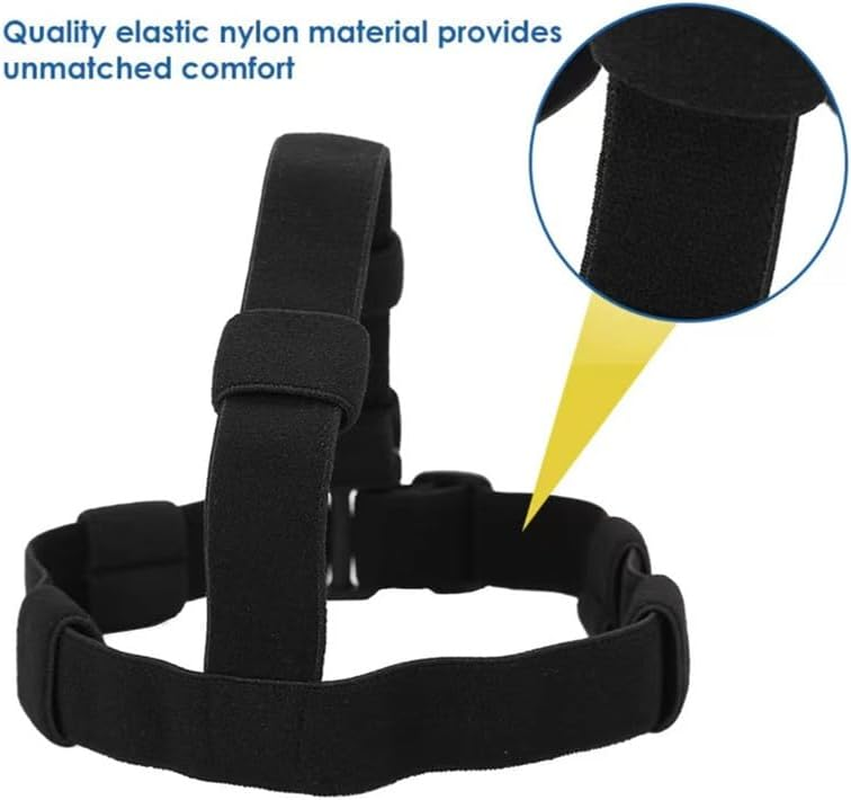 Headlamp Strap Headlight Band Headlight Strap Head Torch Strap Headlamp Band Headlamp Elastic Strap Flashlight Headgear Strap Flashlight Mounting Band for Safty (Black, One Size) image number 2