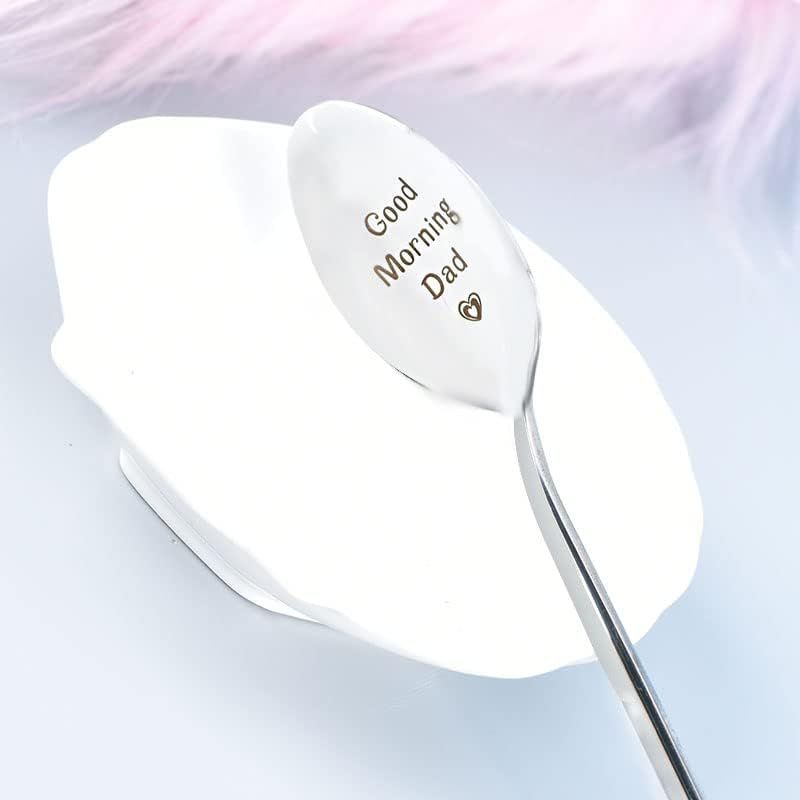 Dad Father Gifts from Daughter Son - Dad Coffee Spoon Gift from Kids Tea Spoons for Best Dad Fathers Day Birthday Gifts for Daddy Christmas Presents for Dad Father Coffeespoons image number 4