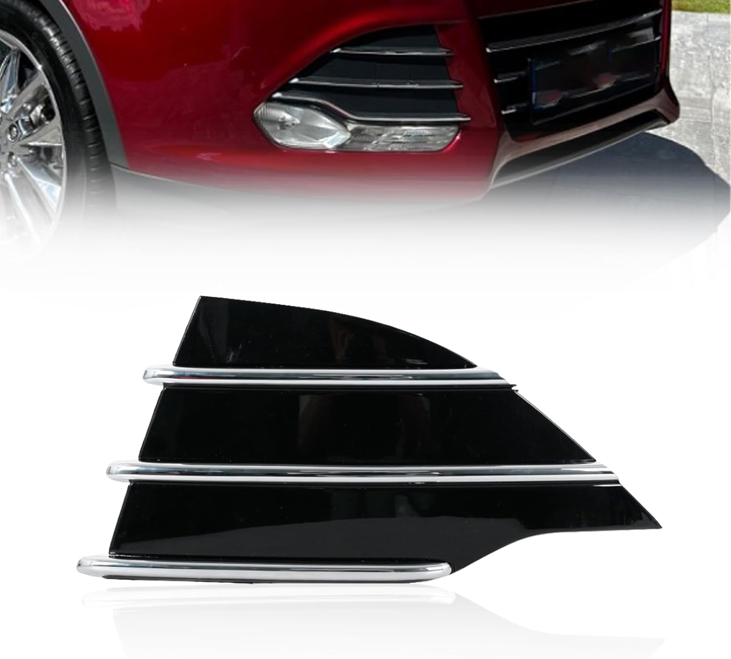 JESYMBX Front Bumper Lower Grill Cover Trim for Ford Kuga Escape 2013-2016 Tow Hook DV45-17K947-B Left image number 6