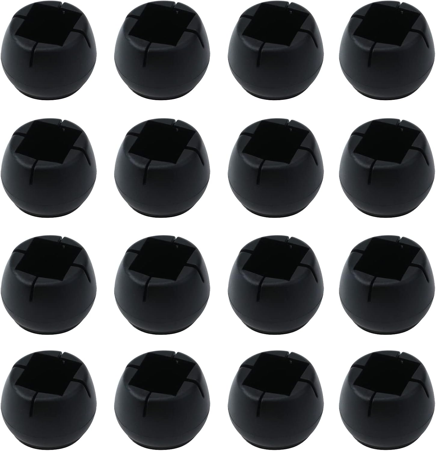 Antrader 24Pcs Silicon Furniture Pads Floor Protector Sofa Non-Slip Chair Feet Pad Table Leg Cap with Felt Pads Fit round Chair Leg 8/9" to 1" (2.2-2.6Cm) or Square 3/5" to 4/5"(1.5-2Mm) Black image number 3