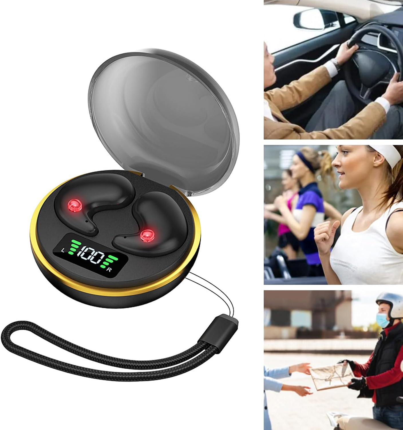 Annadue Invisible Earbuds, Bluetooth Earbuds, Sleep Earbuds, Noise Isolating Sleep Headphones, Wireless Sleep Headphones, Bluetooth 5.3 with Charging Case, for Side Sleep image number 2