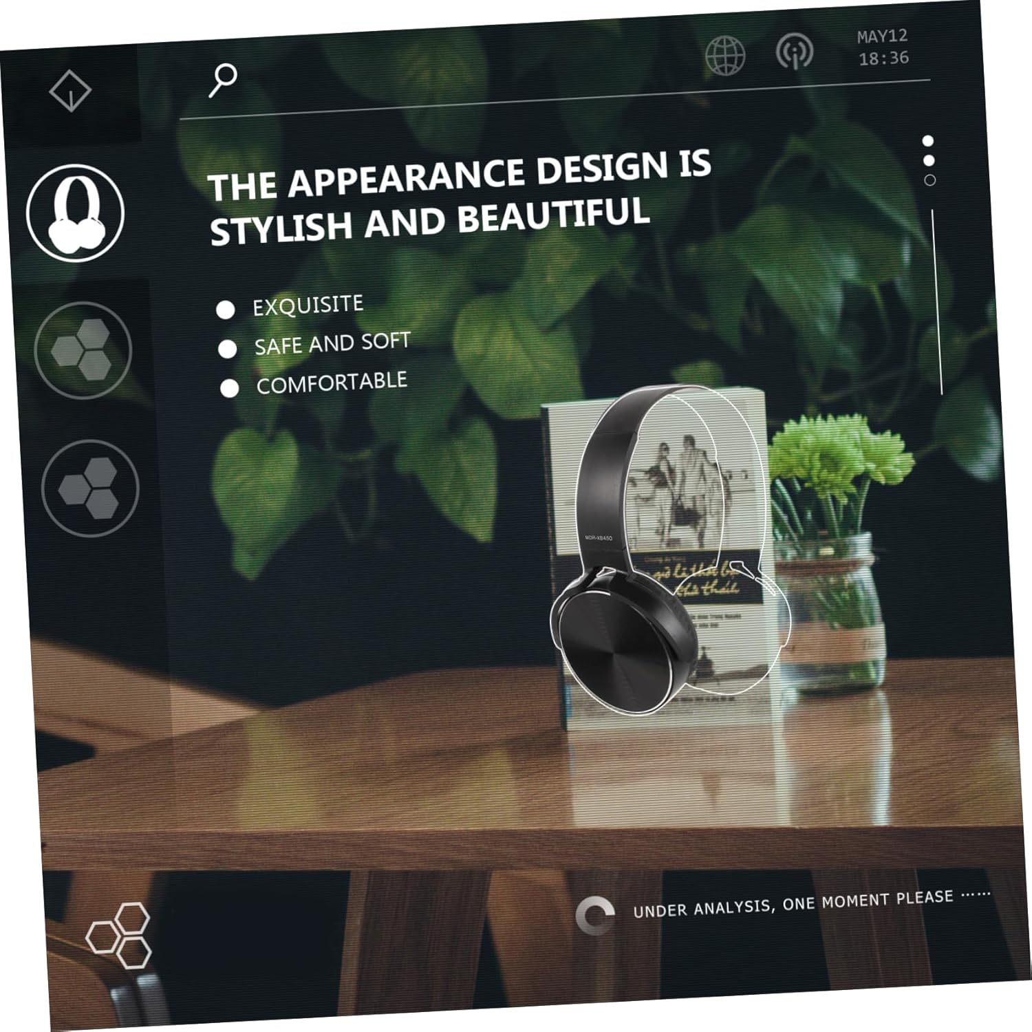 OSALADI Wired Over-Ear Headset Microphone, Stereo Gaming Headphones for Pc and Smartphone, Black Wired Phone Headset Sound for Online Calls and Office Use image number 4