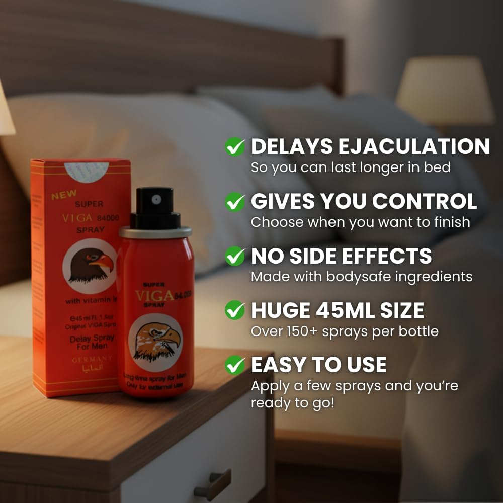 84000 Delay Spray for Men | Last Longer in Bed | 150 Sprays | Desensitizing for Premature Ejaculation PE | 45Ml | Helps Prolong and Control Climax