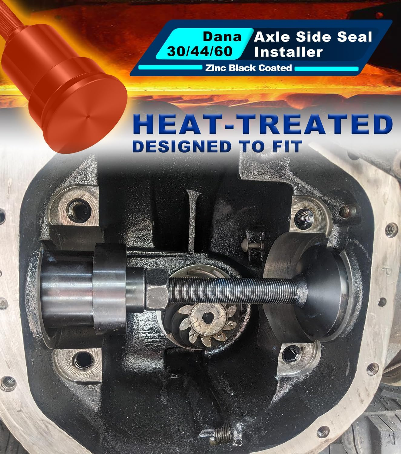 YT SA-01 Front Inner Axle Side Seal Installation Tool Alt. for Dana 30/44/60 Front Differentials Fits Jeep Wrangle, Ford, Dodge, Volve and More. image number 3
