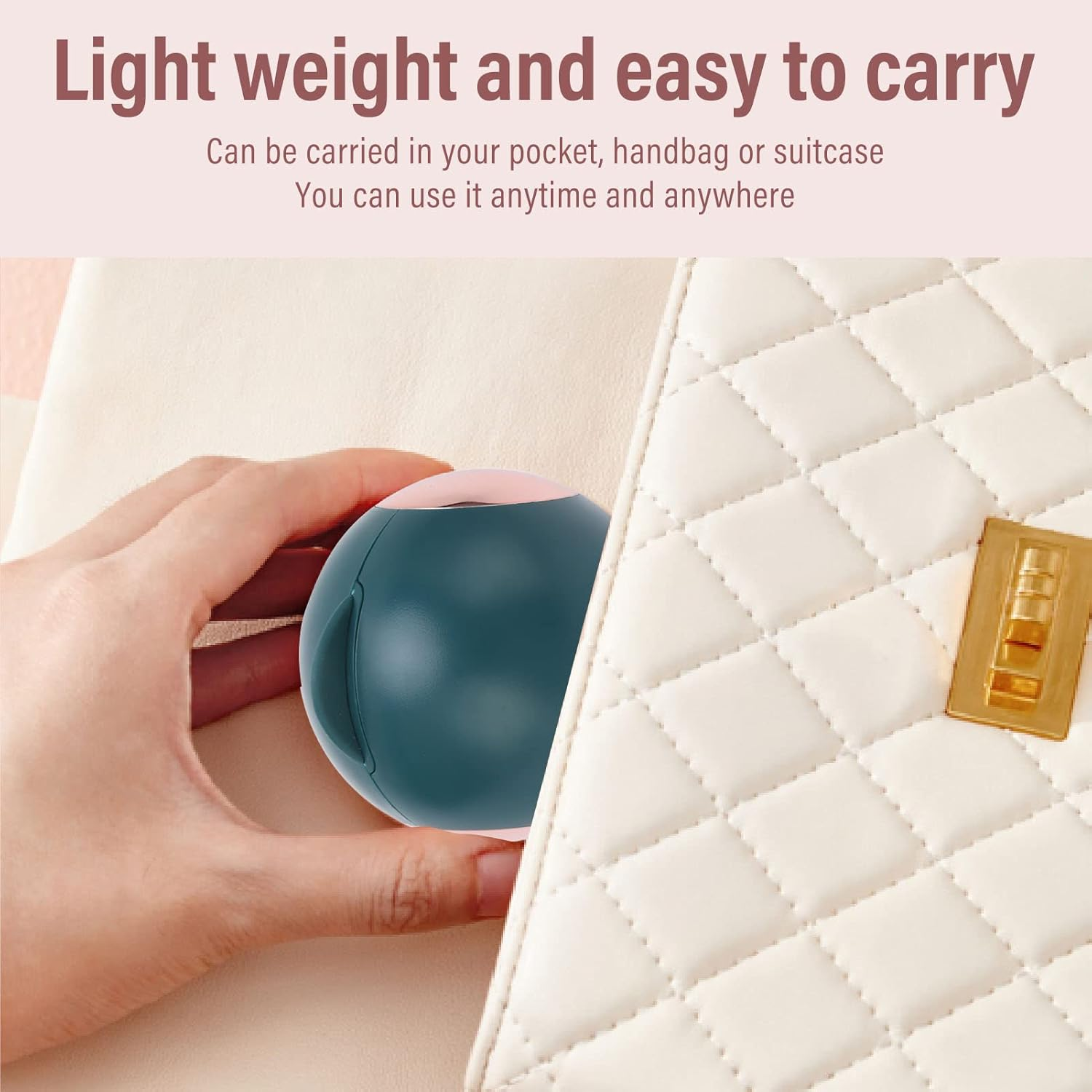 Lint Rolling Ball, Washable and Sturdy Lint Ball, Easy to Clean, Mini Reusable for Household (Green Gold) image number 2