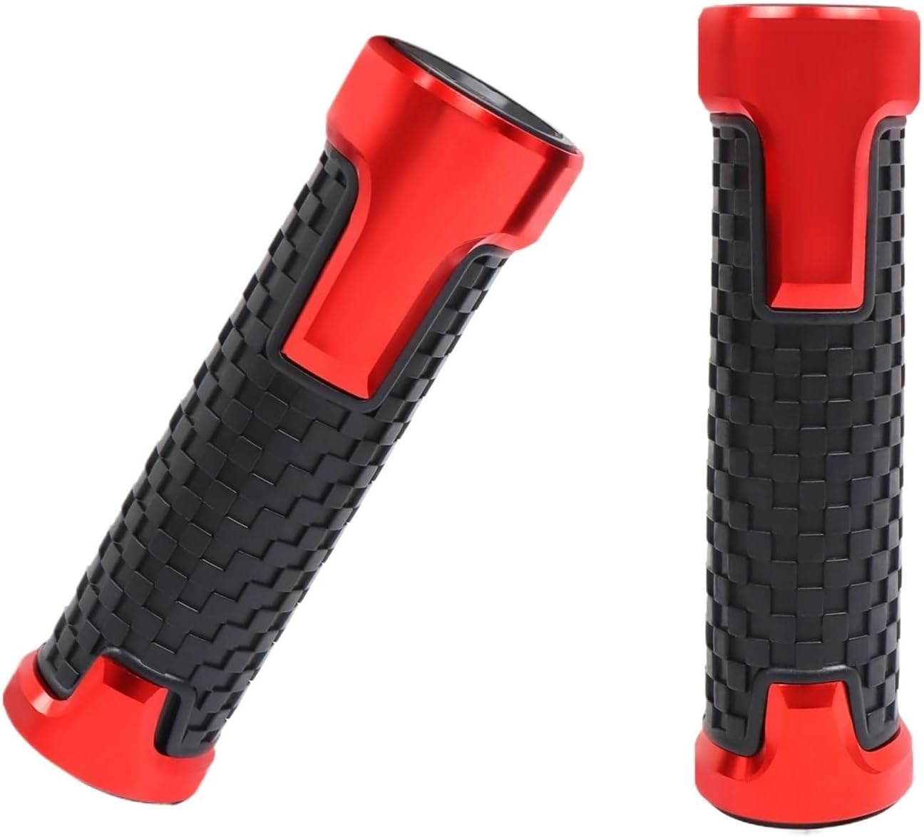 Jiningfushengdianzi Compatible with Kawasaki Ninja 250R 300 ER6 650 ZX6 ZX7 ZX9 ZX10 ZX12 ZX14 Z650 7/8'' 22MM Universal Motorcycle Handlebar Handle Grips End(Red) image number 2