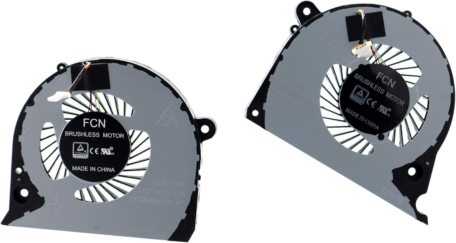 Deal4Go CPU Cooling Fan DFS2000054H0T FJQS W/Gpu Cooler Fan DFS541105FC0T FKJF for Dell Inspiron 15 7577 7588 G5-5587 G7-7577 G7-7588 P72F