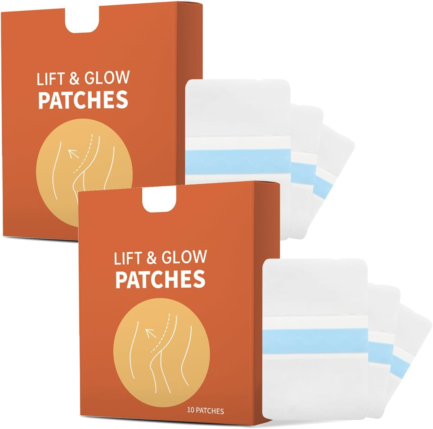 Thigh Lift Tape &ndash; Waterproof & Sweat-Proof Invisible Instalift Patch for Legs, Stomach, Thighs, Arms | Firming Body Tape for Women & Men, Nip Lift and Glow Patches for Sagging Skin (5Box/50Pcs)