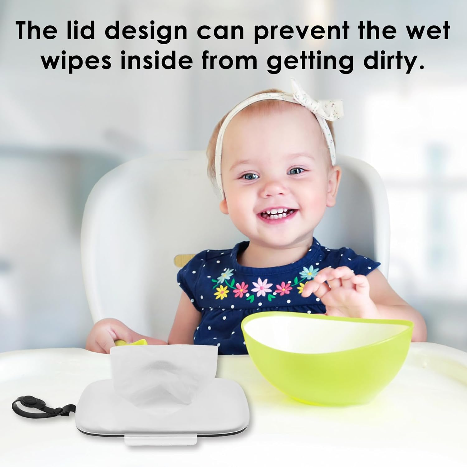 2Pcs Wipes Dispenser Portable Baby Wipes Holder Reusable Wipes Case with Sealing Design Lids Refillable Plastic Wipe Container Box for Baby Adult Bathroom Travel image number 5