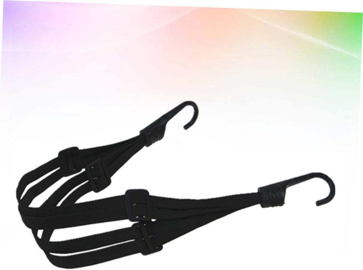 Mobestech 2 Hooks Motorcycles Luggage Strap 2 Helmet Luggage Elastic Rope Luggage Straps Motorcycle Helmet Rope Fuel Luggage Net Elastic Net Belt European and Helmet Rack image number 5