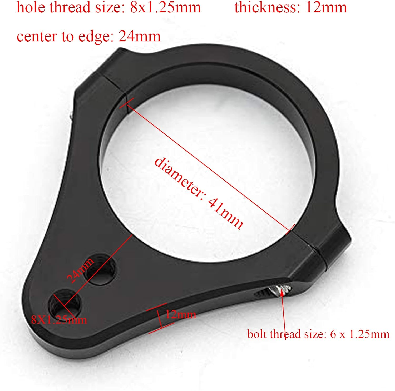 41Mm CNC Aluminum Motorcycle Fork Tube Brackets Steering Damper Frame Mounting Clamp Foot Fixer Hardware Parts Stabilizer Universal image number 4