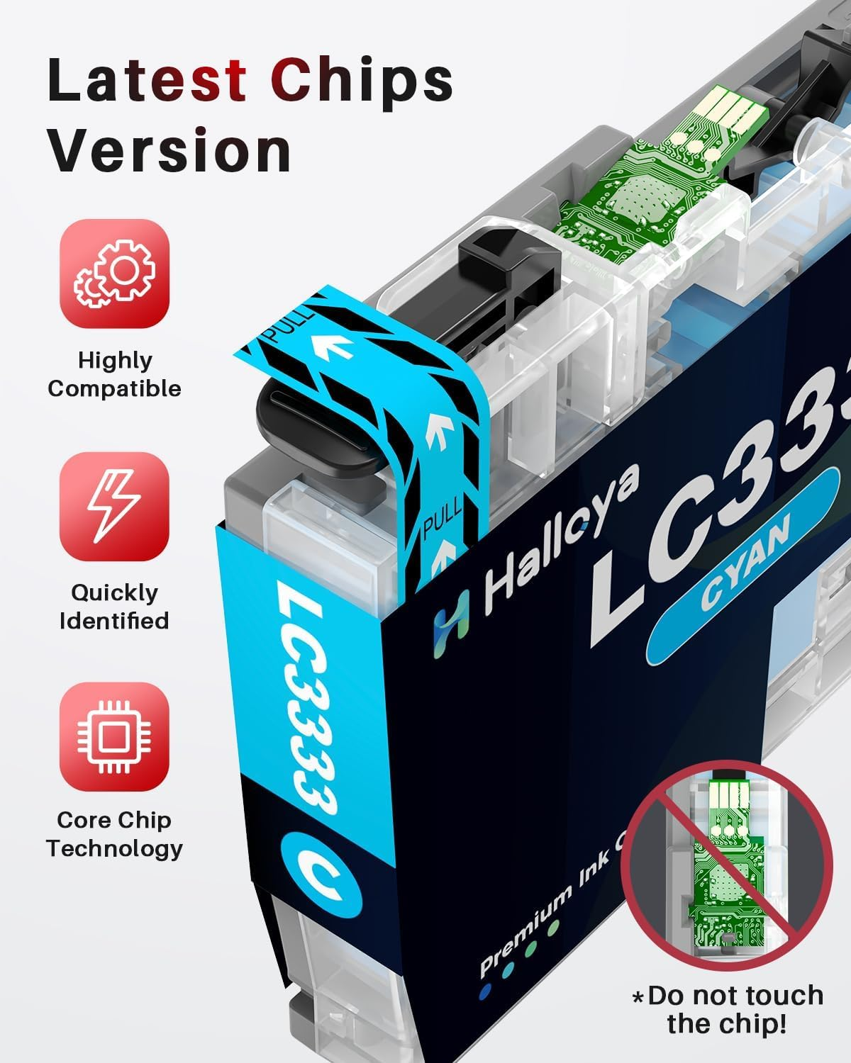 LC3333 Ink Cartridges Compatible for Brother LC 3333 LC-3333 High Yield Replacement Combo Work for DCP-J1100DW MFCJ1300DW Printer (1 Black, 1 Cyan, 1 Magenta, 1 Yellow,4 Pack) image number 5