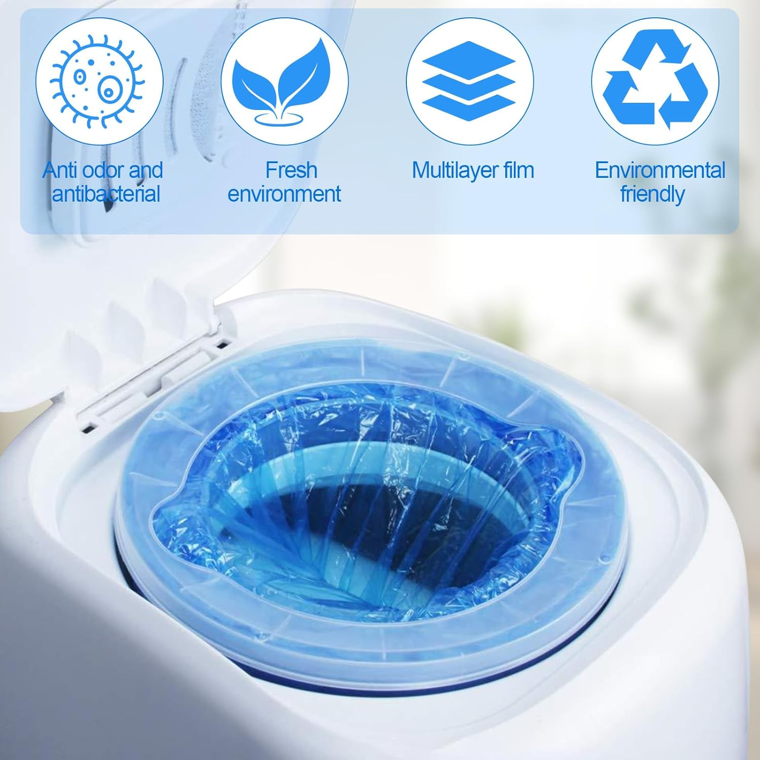 LOMUG Refill Cassettes for Cat Litter, Refill Bags for Cat Litter, Pack of 10 Cat Litter Refills, Litter Loose Refill Cassette, Littycat Refill Cassettes with Litter Loose (Blue) image number 2