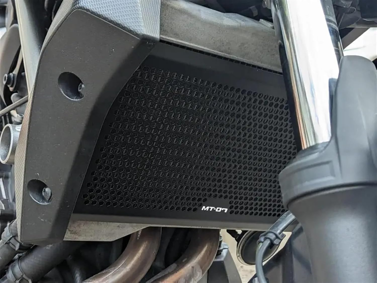 REZIN FIT for Yamaha MT-07 MT07 MT 07 FZ-07 FZ07 FZ 07 2014-2018 XSR700 XSR 700 2014-2020 2021 2022 Radiator Grille Guard Protetor Cover Styling Accessories (Size : with MT-07 LOGO) image number 6