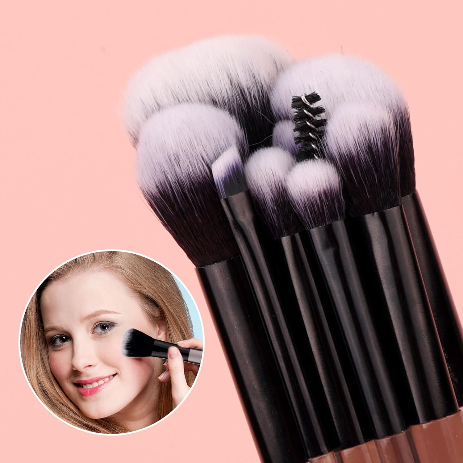 10Pcs Mini Travel Makeup Pedzle with Pedzle Pouches, Portable Collection Makeup Paper Set Professional Cosmetic Pedzle for Travel (Black) image number 3