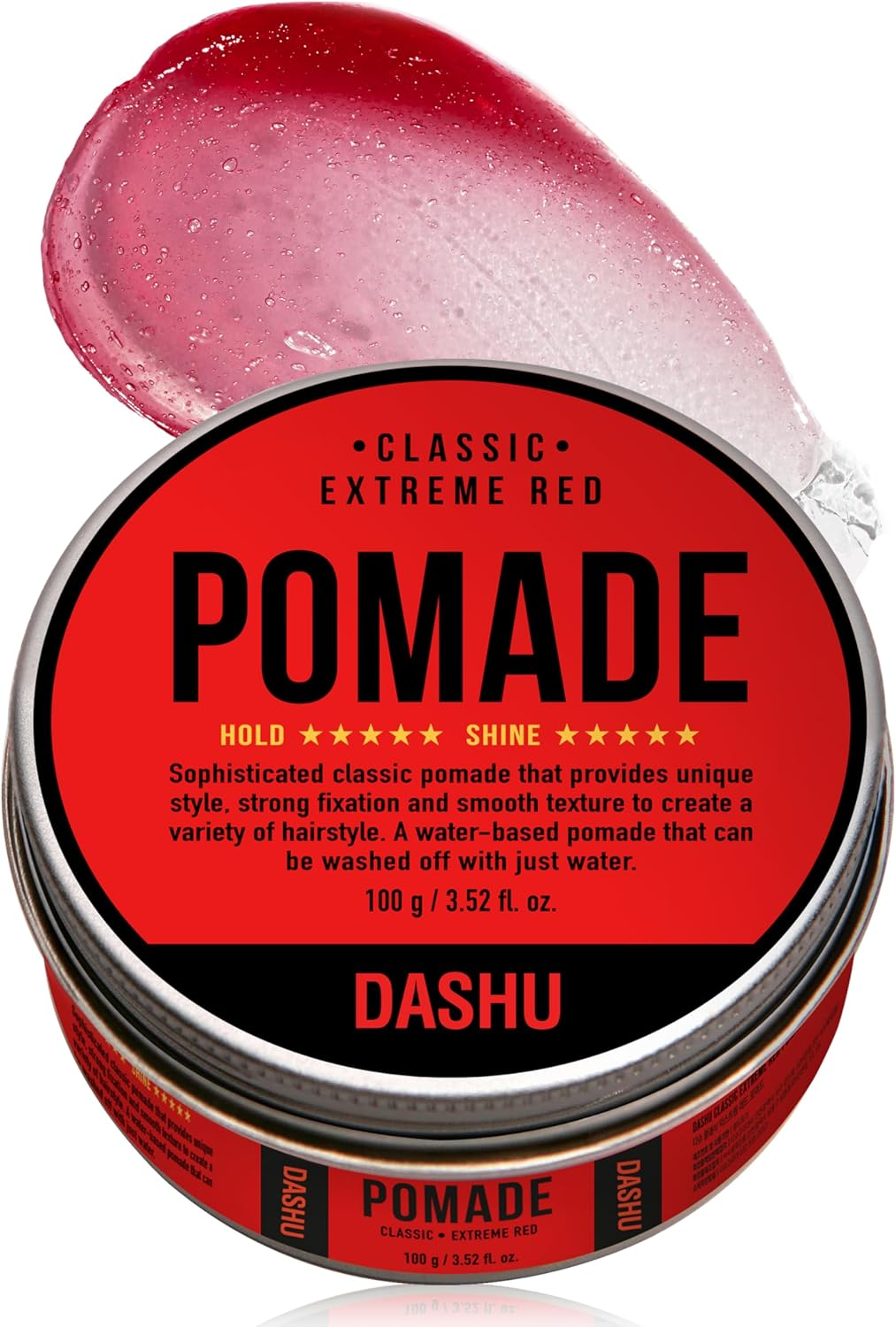 Dashu Classic Extreme Red Pomade for Men 3.5Oz - Strong Hold & High Shine for Hairstyling image number 2