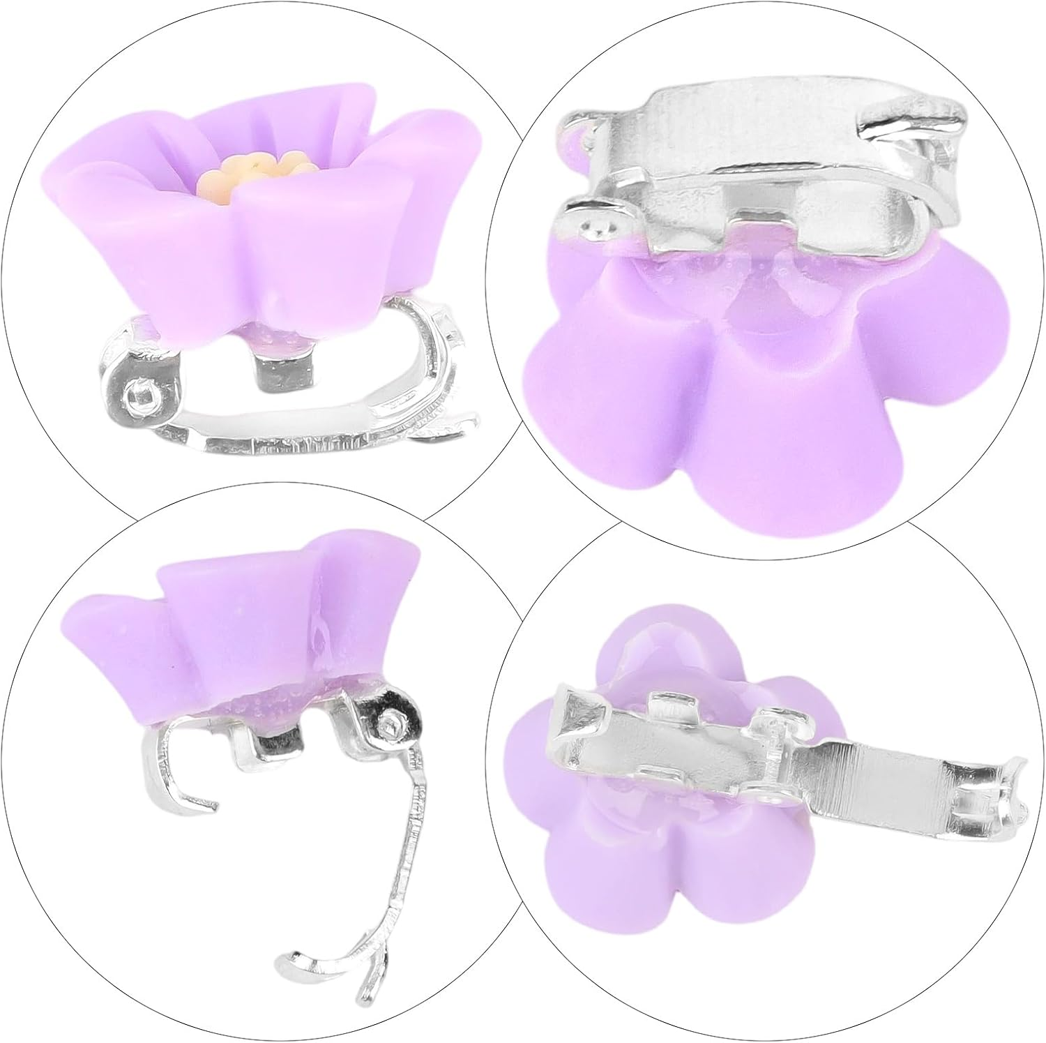 Bumlofa Pack of 20 Small Hair Clips Flower in Purple Hair Clips Girls for Hairstyles Decoration & Party Look image number 1