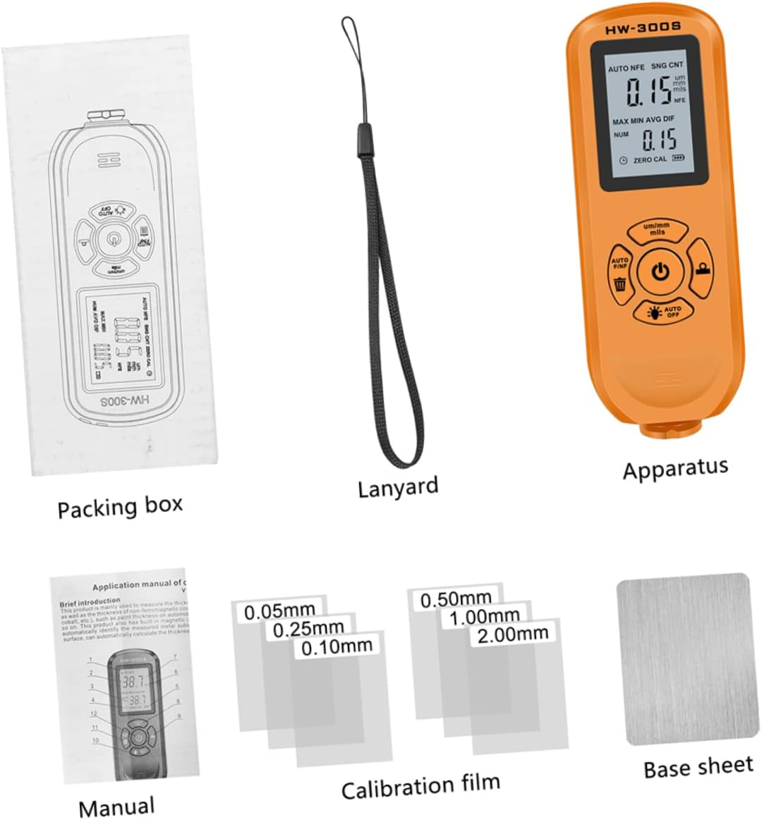 Car Coated Thickness Tester Automotive Paint Gauge Digital Display 0-2000&Mu;m Measurement Range Lightweight and Easy to Use image number 1