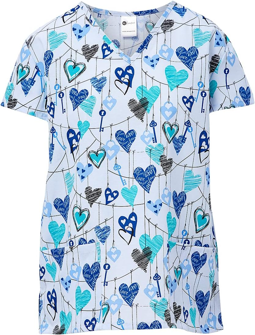 24|7 Comfort Scrubs Women'S 24/7 Comfort V-Neck Scrub Top with Pockets
