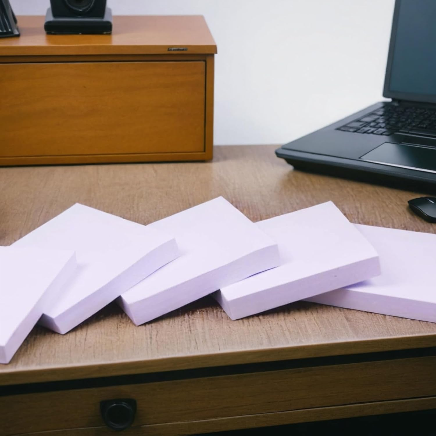 6 Pack White Sticky Notes - 3X3 Inch Self-Adhesive Notepad Set for Office, School and Home Use - Easy Stick Reminder Pads for Organization, Studying, and Daily Tasks image number 5