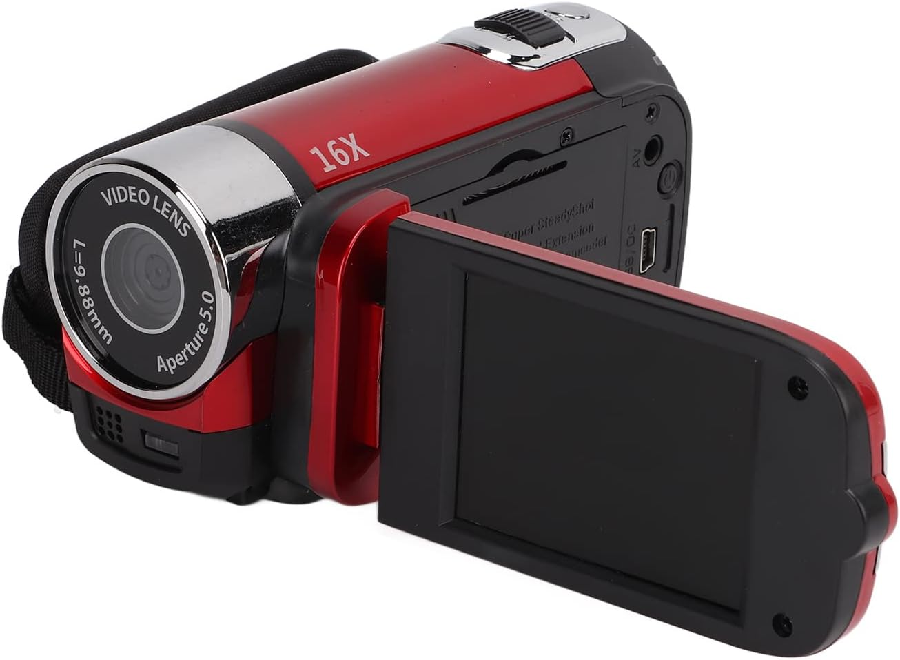 Video Camera Camcorder 4K, Full HD 48MP Vlogging Camera with 2.7 Inch 270&deg; Rotation Color Screen, 16X Zoom, Built in Flash, Digital Camera Recorder Foryoutube (Black)