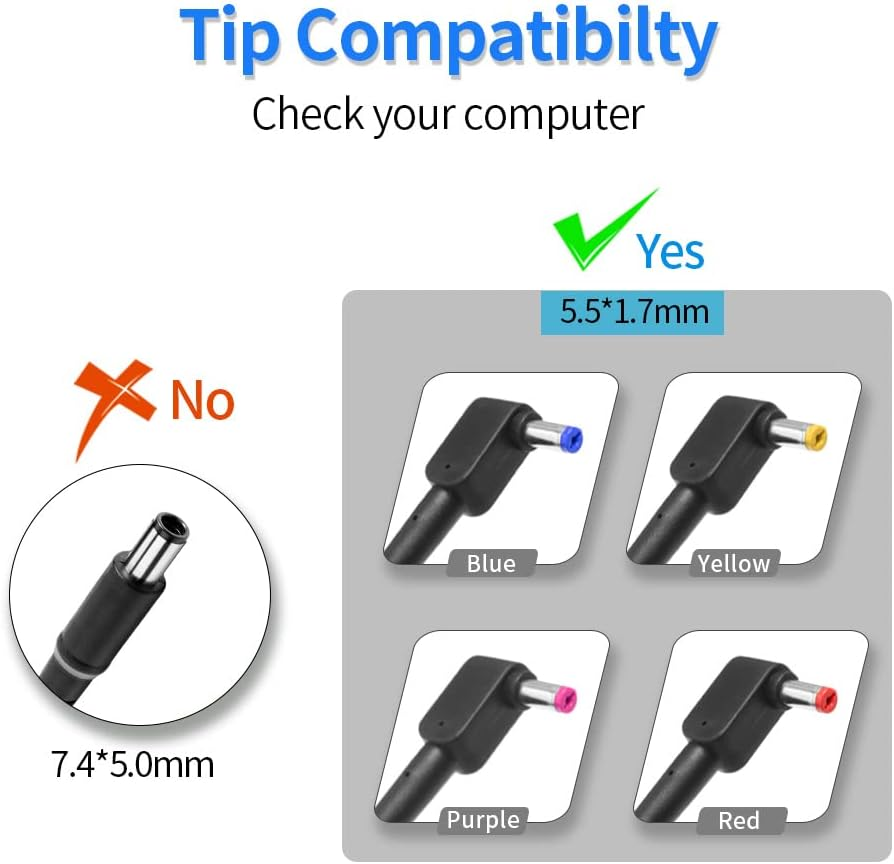 HSXIRQA 135W AC Charger Compatible with Acer Nitro 5 7 V16 V15 V17 V14 AN515 AN715 AN515-55 AN515-51 AN515-41 AN515-53 AN515-52 AN515-43 AN515-54 AN517-51 Aspire 7 VX 15 Laptop Power Supply image number 2