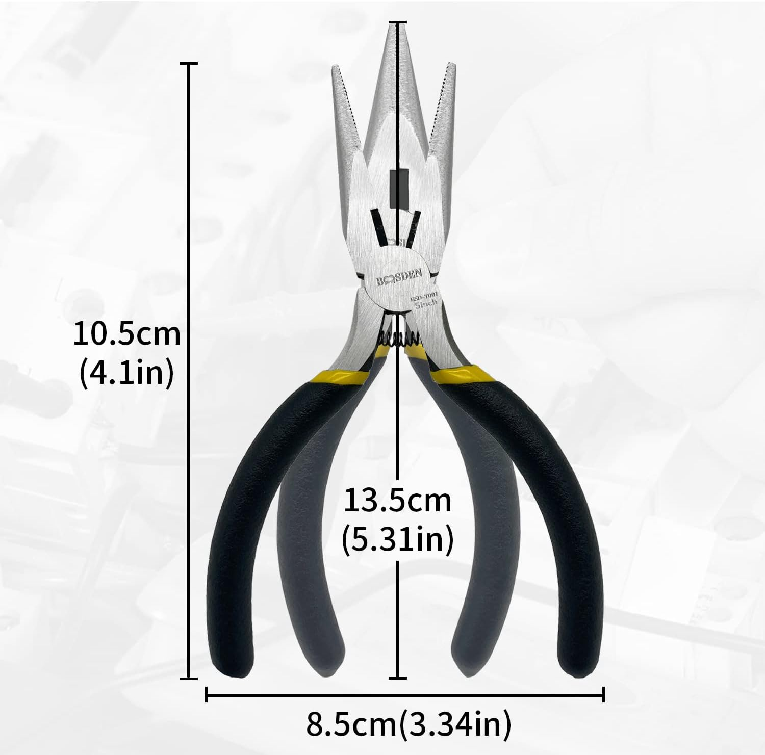 BOOSDEN 5 Inch Small Needle Nose Pliers Set, 5 Pack, Small Pliers Set Tools, Mini Precision Pliers Set, Mini Long Nose Pliers with Wire Cutter for Jewelry Making and DIY image number 2