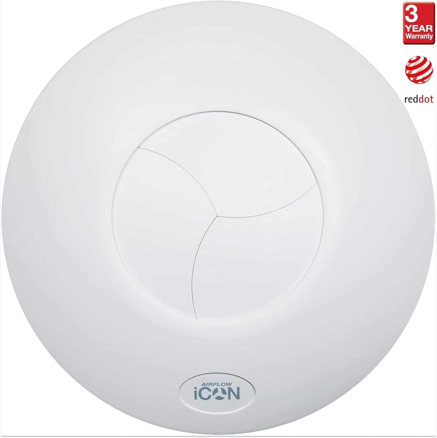 Airflow&reg; Icon 30 Bathroom Extractor Fan - 100 Mm/4 | 33 L/S Airflow, Energy Efficient 10.7 W, Quiet Iris Closure, PIR & Timer Modules Sold Separately image number 6